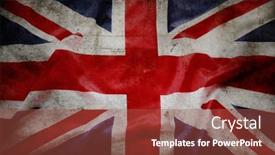  Presentation with union jack flag - Presentation having closeup-of-grunge-union-jack background and a red colored foreground