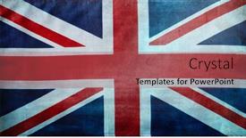  Presentation with union jack flag - Beautiful slide deck featuring closeup-of-grunge-union-jack backdrop and a red colored foreground