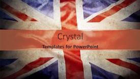  Presentation with union jack - Presentation design featuring closeup-of-grunge-union-jack background and a coral colored foreground