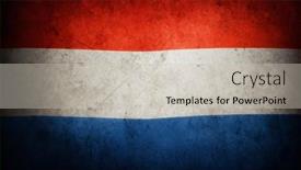  Presentation with flag - Slide deck consisting of closeup-of-grungy-netherlands-flag background and a soft green colored foreground