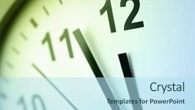  Presentation with clock countdown - PPT layouts with closeup of hands on clock background and a light blue colored foreground