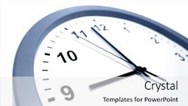  Presentation with clock face - Slides having closeup of hands on clock background and a white colored foreground