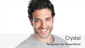  Presentation with camera - Beautiful PPT theme featuring closeup of happy smiling guy backdrop and a lemonade colored foreground