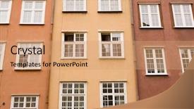  Presentation with it architecture - Presentation having closeup of historic architecture background and a coral colored foreground