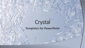  Presentation with ice crystals - Colorful presentation theme enhanced with closeup of ice crystals backdrop and a light blue colored foreground