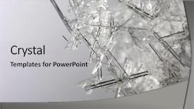  Presentation with ice crystals - Slides with closeup of ice crystals background and a light gray colored foreground