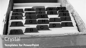  Presentation with business cards - PPT layouts consisting of closeup-of-index-cards background and a gray colored foreground