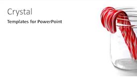  Presentation with celebrations - Beautiful PPT layouts featuring closeup-of-isolated-candy-canes backdrop and a white colored foreground