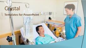  Presentation with bag - PPT theme having closeup of iv bag background and a lemonade colored foreground