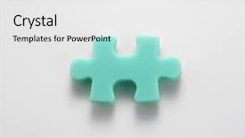  Presentation with falling jigsaw piecs - Beautiful PPT theme featuring closeup of jigsaw puzzle piece backdrop and a white colored foreground