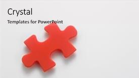  Presentation with jigsaw - Colorful theme enhanced with closeup of jigsaw puzzle piece backdrop and a white colored foreground