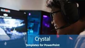  Presentation with video game 3d play games - Presentation theme enhanced with closeup of joyful teen game background and a ocean colored foreground