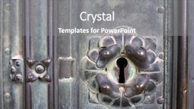  Presentation with keyhole - Cool new presentation with closeup of keyhole in ancient lock croatia zagreb backdrop and a gray colored foreground