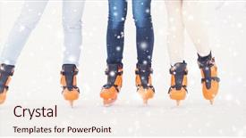  Presentation with skating - PPT layouts enhanced with closeup of legs in skating background and a lemonade colored foreground