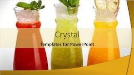  Presentation with lemonade - Presentation enhanced with closeup-of-lemonade-ice-jar background and a yellow colored foreground