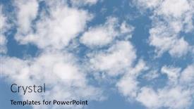  Presentation with light blue - Presentation design having closeup-of-light-clouds background and a light blue colored foreground