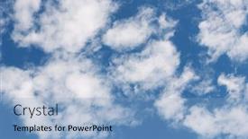  Presentation with light blue - Colorful presentation enhanced with closeup-of-light-feathery-clouds backdrop and a light blue colored foreground