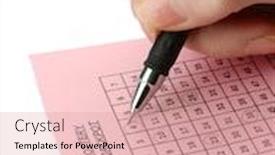  Presentation with ticket - PPT theme with man in boxing gloves young background and a dark gray colored foreground