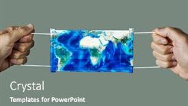  Presentation with surgical - Theme with closeup-of-man-holding background and a gray colored foreground