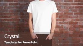  Presentation with close up of a brick - Slide set featuring closeup of man in white background and a tawny brown colored foreground