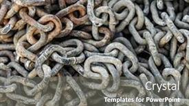  Presentation with chains - PPT layouts with closeup-of-metallic-rusty-heavy background and a gray colored foreground