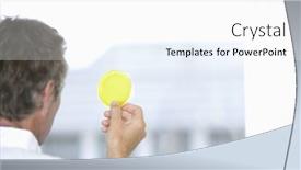  Presentation with petri dish - Amazing slides having closeup of middle aged scientist examining yellow petri dish backdrop and a white colored foreground