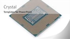  Presentation with computer processing - Presentation design having closeup-of-modern-cpu-central background and a white colored foreground