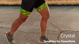  Presentation with dedication - Theme having closeup-of-muscular-legs background and a  colored foreground