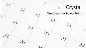  Presentation with page - Presentation design consisting of closeup of numbers on calendar background and a white colored foreground