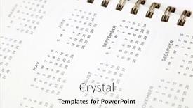  Presentation with page - PPT layouts having closeup-of-numbers-on-calendar background and a white colored foreground