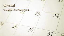  Presentation with page - Presentation theme featuring closeup of numbers on calendar background and a cream colored foreground