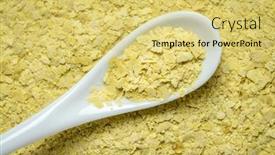  Presentation with yeast - Cool new PPT theme with closeup-of-nutritional-organic-yeast backdrop and a yellow colored foreground