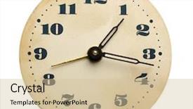  Presentation with clock face - PPT layouts featuring closeup of old clock face background and a soft green colored foreground