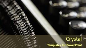  Presentation with old - Presentation design enhanced with closeup-of-old-typewriter background and a tawny brown colored foreground