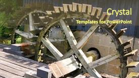  Presentation with german - PPT theme enhanced with closeup of old wooden german background and a tawny brown colored foreground