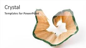  Presentation with shaving - Cool new PPT theme with closeup of pencil shaving isolated backdrop and a white colored foreground