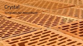  Presentation with clay - Audience pleasing PPT theme consisting of closeup of perforated clay blocks backdrop and a  colored foreground