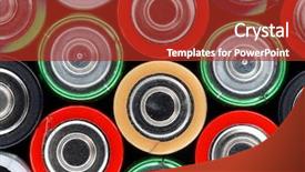  Presentation with batteries - Cool new presentation with closeup of pile of used backdrop and a  colored foreground