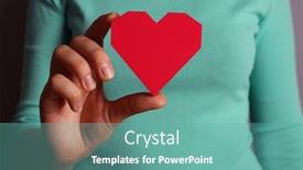  Presentation with heart puzzle - Slide deck with closeup-of-plastic-puzzle-heart background and a seafoam green colored foreground