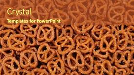  Presentation with frame - Presentation theme consisting of closeup-of-pretzels-fills background and a red colored foreground