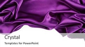  Presentation with silk - PPT theme enhanced with closeup of purple silk fabric background and a white colored foreground