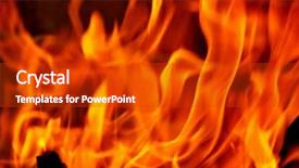  Presentation with fire red - Cool new presentation theme with closeup of red fire flames backdrop and a crimson colored foreground