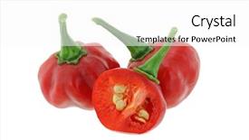  Presentation with chili - Presentation design featuring closeup of red habanero chili background and a white colored foreground