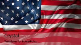  Presentation with american revolution close up - Amazing PPT theme having ruffle - closeup of rippled american flag backdrop and a red colored foreground