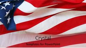  Presentation with ripple - Theme enhanced with closeup of rippled american flag background and a red colored foreground