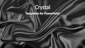  Presentation with silk - Audience pleasing PPT theme consisting of closeup of rippled black silk backdrop and a dark gray colored foreground