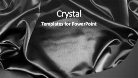  Presentation with silk - Presentation design consisting of closeup of rippled black silk background and a dark gray colored foreground