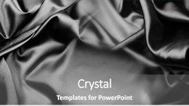  Presentation with rippled white silk - Presentation design enhanced with closeup of rippled black silk background and a gray colored foreground