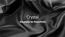  Presentation with silk - Presentation design featuring closeup-of-rippled-black-silk background and a dark gray colored foreground