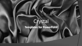  Presentation with silk - PPT theme having closeup-of-rippled-black-silk background and a dark gray colored foreground